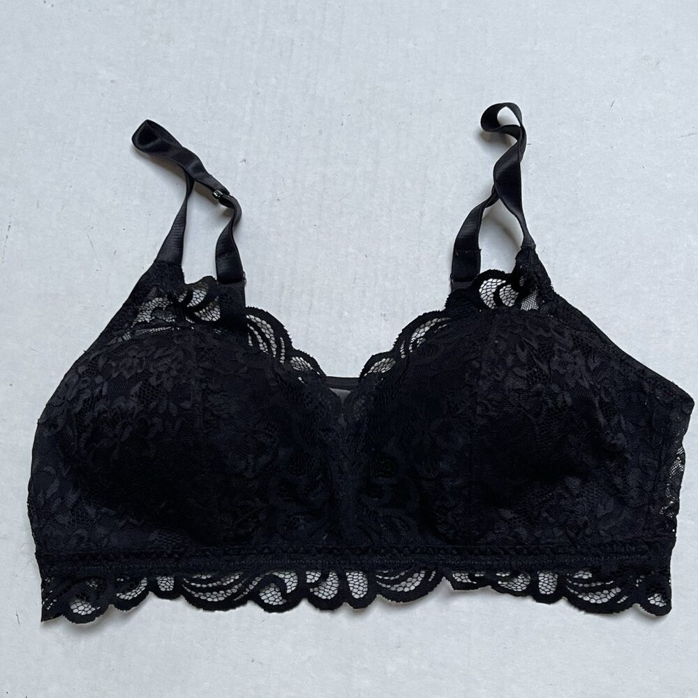 Bali Bra Womens Medium Black Lace Desire Wireless Bralette‎